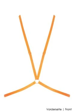 Maison Close - Corps A Corps Harness - Orange/Gold -Exquisites Dessous-Geschäft MAISON CLOSE CORPS A CORPS NEON HARNAIS ORANGE 1 1280x1280