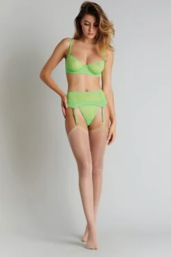 Maison Close - Corps A Corps Neon Suspender - Green/Gold -Exquisites Dessous-Geschäft MAISON CLOSE CORPS A CORPS NEON STRAPSGUERTEL GRUEN 9 1280x1280