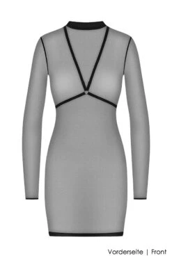 Maison Close - Corps A Corps Mini Dress - Black -Exquisites Dessous-Geschäft MAISON CLOSE CORPS A CORPS SHORT DRESS LONG SLEEVES BLACK 1 1280x1280