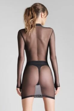 Maison Close - Corps A Corps Mini Dress - Black -Exquisites Dessous-Geschäft MAISON CLOSE CORPS A CORPS SHORT DRESS LONG SLEEVES BLACK 3 1280x1280