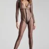 Maison Close - L Amoureuse Open Catsuit - Black
