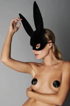 Maison Close - Bunny Mask With Tail - Black