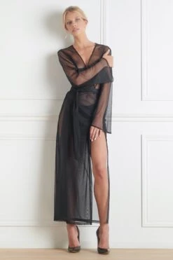 Maison Close - Madame Reve Mesh Kimono - Black -Exquisites Dessous-Geschäft MAISON CLOSE PURE TENTATION KIMONO LONG 608869 6 1280x1280