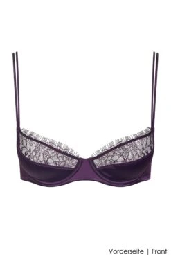 Maison Close - Villa Satine Lace Bra - Violet -Exquisites Dessous-Geschäft MAISON CLOSE VILLA SATINE BALCONETTE PURPLE 1 1280x1280