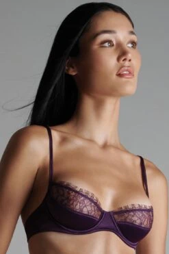 Maison Close - Villa Satine Lace Bra - Violet -Exquisites Dessous-Geschäft MAISON CLOSE VILLA SATINE BALCONETTE PURPLE 3 1280x1280