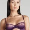 Maison Close - Villa Satine Lace Bra - Violet -Exquisites Dessous-Geschäft MAISON CLOSE VILLA SATINE BALCONETTE PURPLE 7 1280x1280