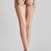 Maison Close - Cut And Curled Stockings - Nude With Violet Backseam -Exquisites Dessous-Geschäft MAISON CLOSE VILLA SATINE STRU MPFE PURPLE 5 1280x1280