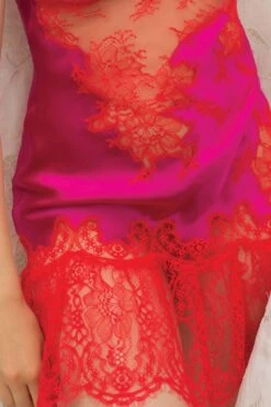 Marjolaine - Silk Negligee - 4MEL0201-7110 -Exquisites Dessous-Geschäft MARJOLAINE NEGLIGEE 4MEL0201 RASPBERRYSCARLET 7110 2 1280x1280