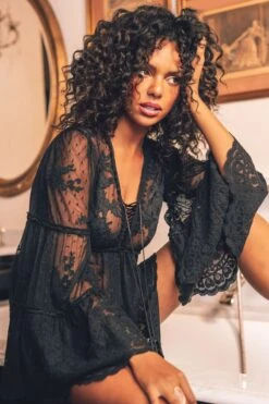 Marjolaine - Lace Babydoll - 6ODE0203-0004 -Exquisites Dessous-Geschäft MARJOLAINE ODESSA BABYDOLL BLACK 1 1280x1280