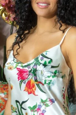 Marjolaine - Silk Slip Dress - 4OME0101-0102 -Exquisites Dessous-Geschäft MARJOLAINE OMERINE NEGLIGEE 4OME0101 0102 IMP BOUQUETS 1 1280x1280