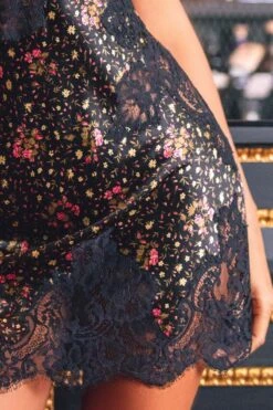 Marjolaine - Silk Slip Dress - 3PEN0201-1091 -Exquisites Dessous-Geschäft MARJOLAINE PENSEE NEGLIGEE BLACK 2 1280x1280