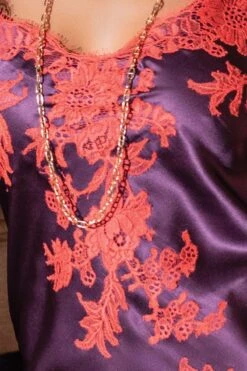 Marjolaine - Silk Negligee - 3PHE0301-9025 -Exquisites Dessous-Geschäft MARJOLAINE PHENIX 3PHE0301 9025 CASSIS GRENAT 1 1280x1280