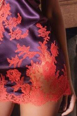 Marjolaine - Silk Negligee - 3PHE0301-9025 -Exquisites Dessous-Geschäft MARJOLAINE PHENIX 3PHE0301 9025 CASSIS GRENAT 2 1280x1280