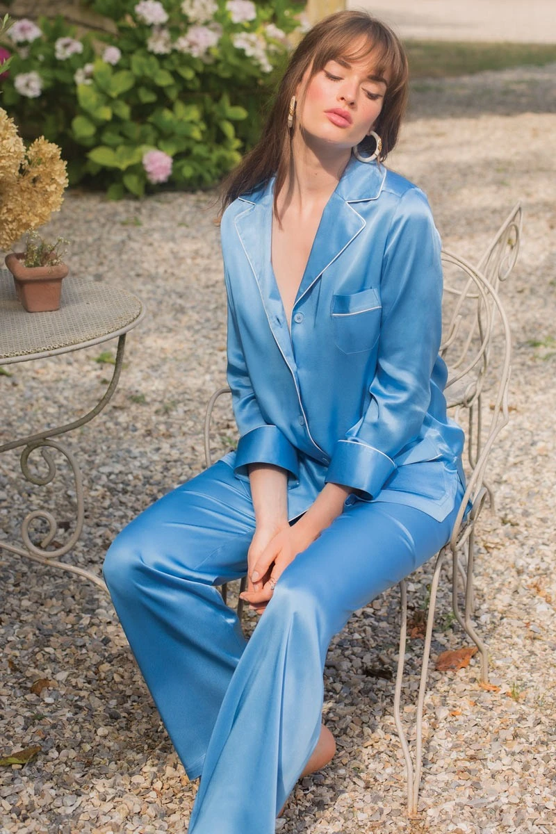 Marjolaine - Silk Pajama Set - Cobalt 5 Marjolaine - Silk Pajama Set - Cobalt – Bild 3