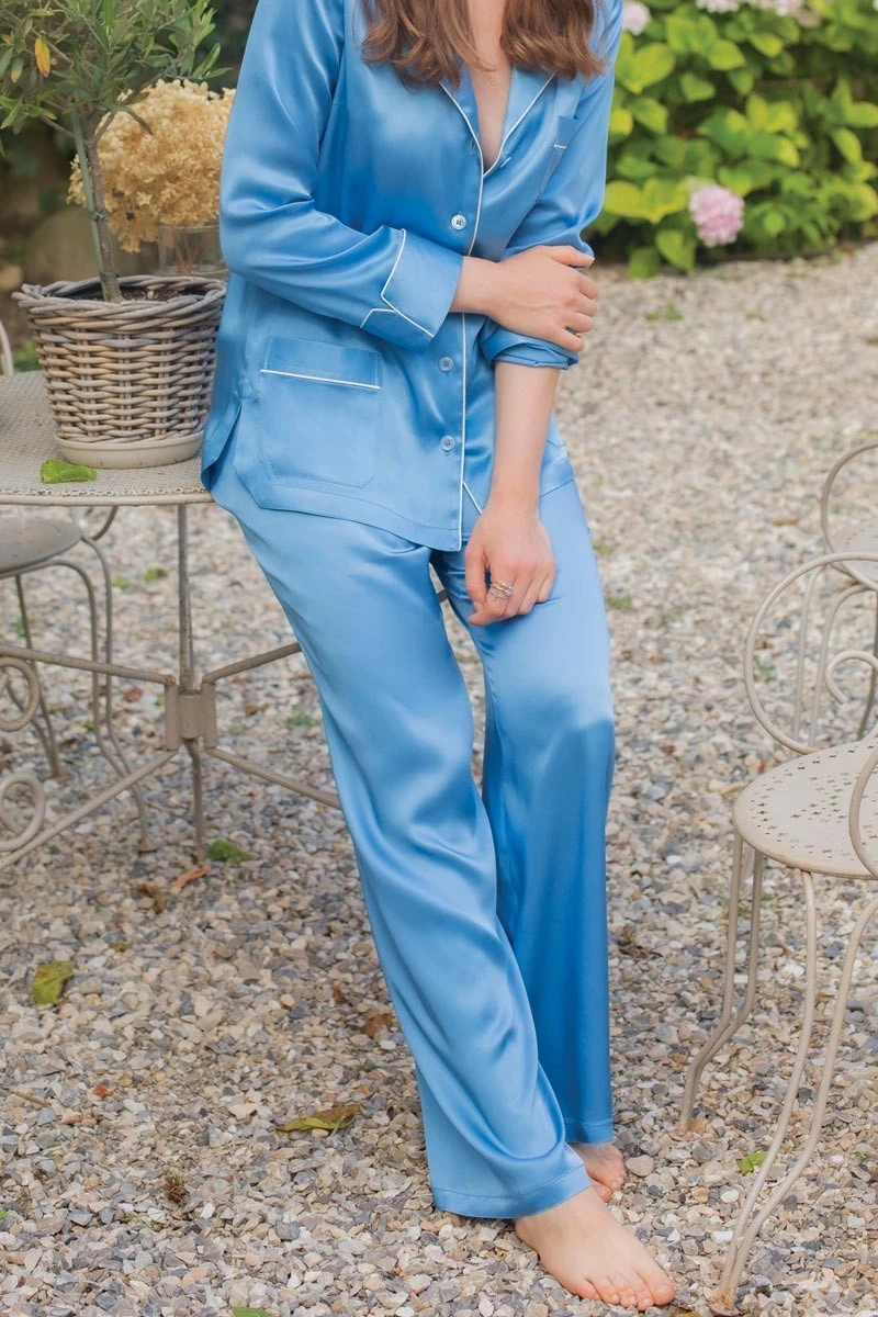 Marjolaine - Silk Pajama Set - Cobalt 7 Marjolaine - Silk Pajama Set - Cobalt – Bild 5