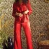 Marjolaine - Soie Unie Silk Pajama Set - Red