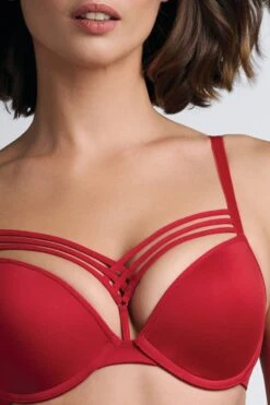 Marlies Dekkers - Dame De Paris Push Up Bra - Red -Exquisites Dessous-Geschäft MARLIES DEKKERS 18141 Dame de Paris Rot Red Push up BH Bra 4 1280x1280