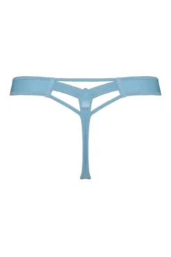 Marlies Dekkers - Gloria String - Airy Blue Gold Pinstripe -Exquisites Dessous-Geschäft MARLIES DEKKERS 36312 Gloria Airy Blue 4cm String Thong 11 1280x1280