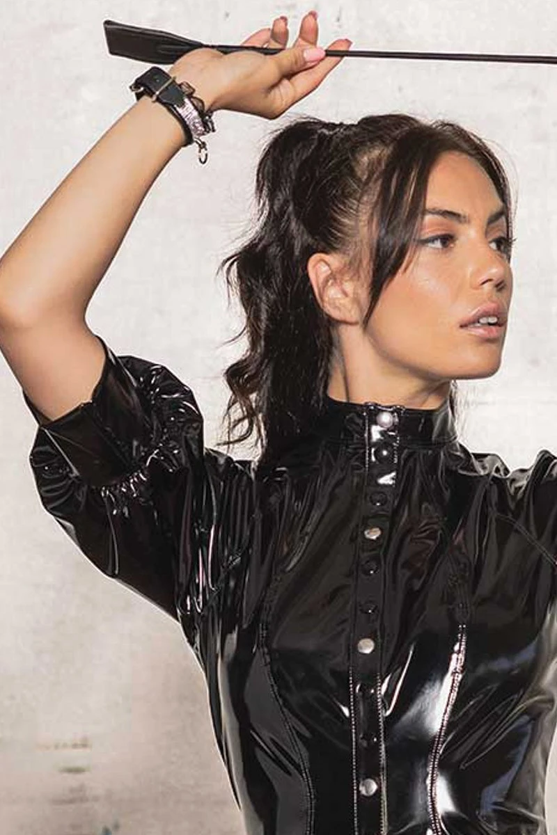 Maison Catanzaro - Crepuscule Vinyl Robe - Black 5 Maison Catanzaro - Crepuscule Vinyl Robe - Black – Bild 3