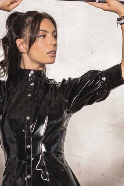 Maison Catanzaro - Crepuscule Vinyl Robe - Black 22 Maison Catanzaro - Crepuscule Vinyl Robe - Black -Exquisites Dessous-Geschäft Maison Catanzaro Crepuscule Black Vinyl Robe 4 1280x1280