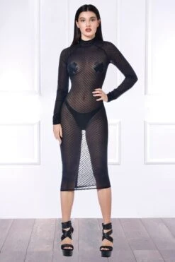 Maison Catanzaro - Azia Robe Little Hearts - Black -Exquisites Dessous-Geschäft PATRICE CATANZARO AZIA ROBE PETIT COEURS SCHWARZ 3 1280x1280