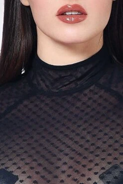 Maison Catanzaro - Azia Robe Little Hearts - Black -Exquisites Dessous-Geschäft PATRICE CATANZARO AZIA ROBE PETIT COEURS SCHWARZ 7 1280x1280