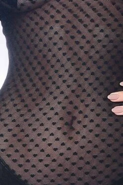 Maison Catanzaro - Azia Robe Little Hearts - Black -Exquisites Dessous-Geschäft PATRICE CATANZARO AZIA ROBE PETIT COEURS SCHWARZ 8 1280x1280