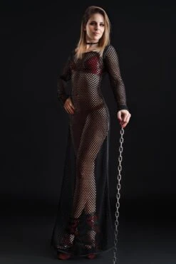 Maison Catanzaro - Enza Mesh Robe - Black -Exquisites Dessous-Geschäft PATRICE CATANZARO ENZA ROBE BLACK 2 1280x1280