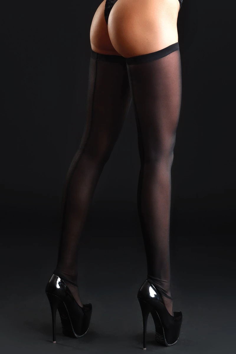 Maison Catanzaro - Livia Stay Up Mesh Stockings - Black 4 Maison Catanzaro - Livia Stay Up Mesh Stockings - Black – Bild 2