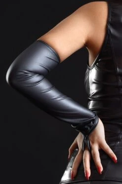 Patrice Catanzaro - Fingerless Wetlook Sleeves - Black
