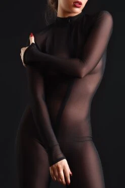 Patrice Catanzaro - Open Mesh Catsuit - Black -Exquisites Dessous-Geschäft PATRICE CATANZARO SWEETY CATSUIT RESILLE BLACK 4 1280x1280