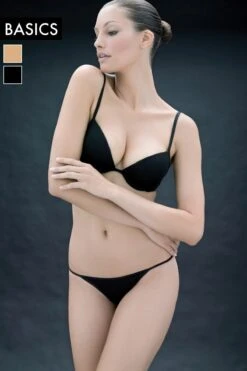 Ritratti Basics - Thong - Nude -Exquisites Dessous-Geschäft RITRATTI MILANO BASICS THONG SCHWARZ 1 1280x1280