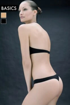Ritratti Basics - Laser Cut Thong - Nude -Exquisites Dessous-Geschäft RITRATTI MILANO BASICS THONG SKIN CUT SCHWARZ 1 1280x1280
