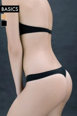 Ritratti Basics - Laser Cut Thong - Nude -Exquisites Dessous-Geschäft RITRATTI MILANO BASICS THONG SKIN CUT SCHWARZ 2 1280x1280