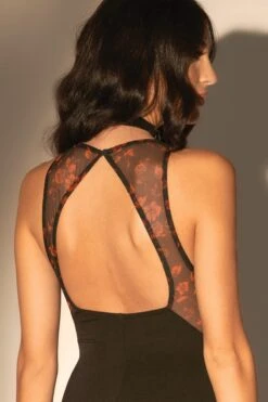 Maison Catanzaro - Sakiko Party Dress - Black -Exquisites Dessous-Geschäft Sakiko Mesh Robe Catanzaro 7 1280x1280