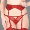 Bordelle Lingerie - Tomoe Garter Belt - Red -Exquisites Dessous-Geschäft Tomoe Garter Belt Red 1280x1280