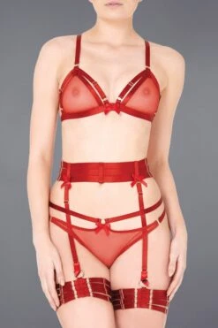 Bordelle Lingerie - Adjustable Strap Suspender - Red -Exquisites Dessous-Geschäft bordelle 2 3570 1280x1280