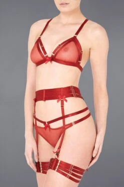 Bordelle Lingerie - Adjustable Strap Suspender - Red -Exquisites Dessous-Geschäft bordelle 6 3570 1280x1280