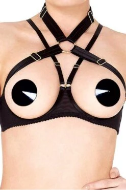 Bordelle Lingerie - Acrylic Glossy Nipplets - Black