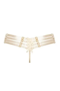 Bordelle Lingerie - Adjustable Webbed Thong - Cream -Exquisites Dessous-Geschäft bordelle adjust0able webbed thong sigt02cr 4 3543 1280x1280