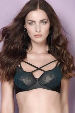 Escora - Amaya Wired Bra - Black Green -Exquisites Dessous-Geschäft escora amayo buegel bh 4 6382 1280x1280